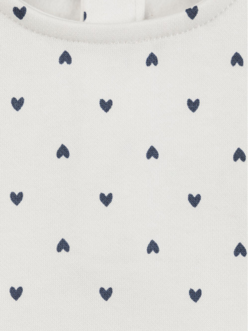 Sweat écru motif coeurs...