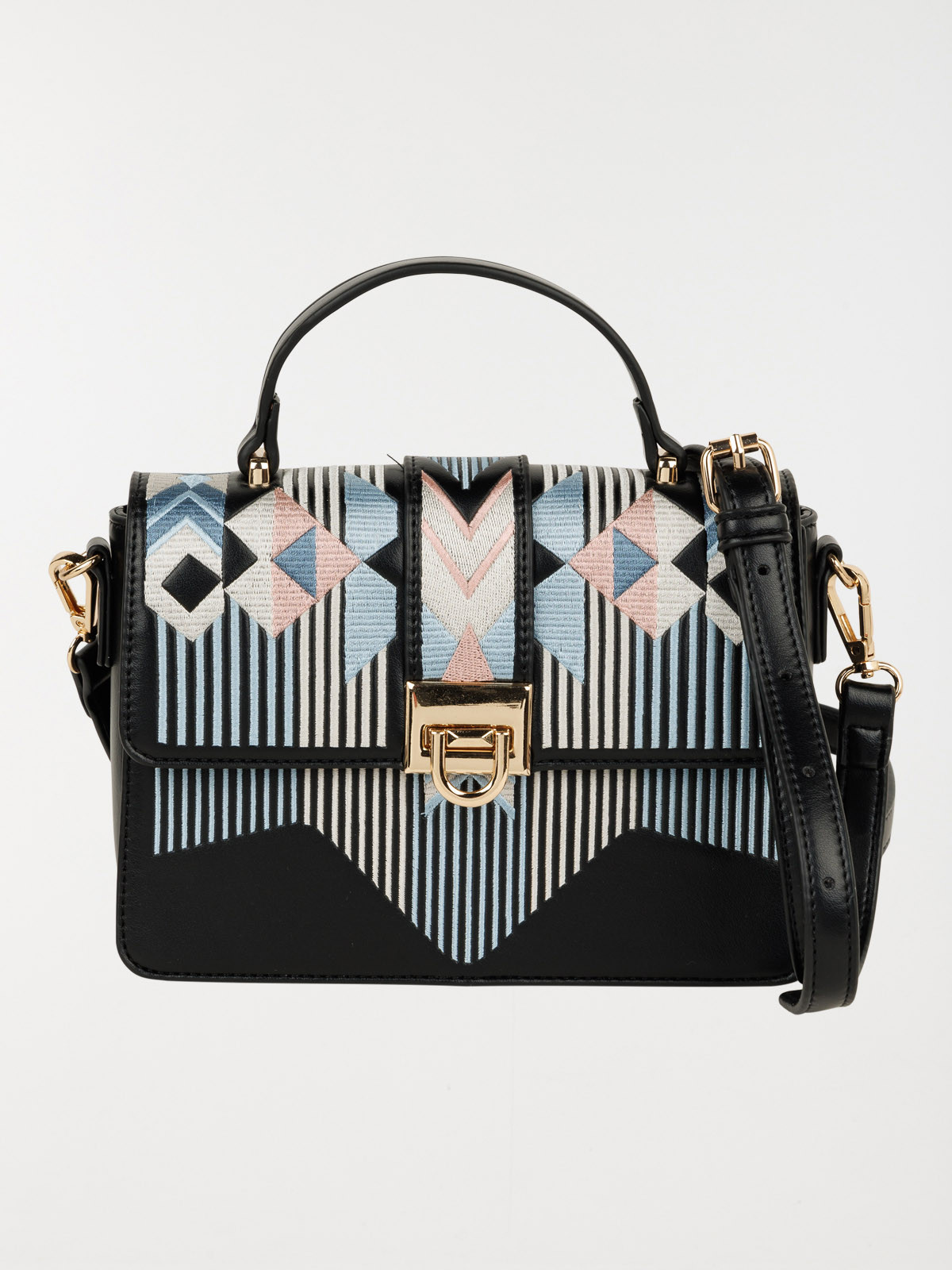 Sac broderie bandoulière femme