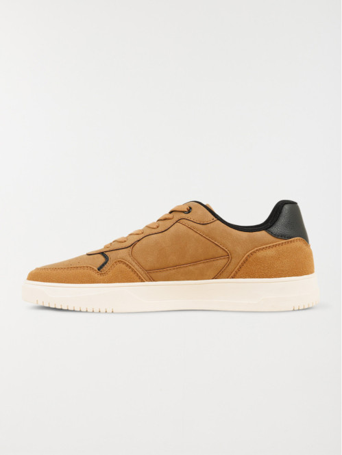 Baskets à lacets tan homme...