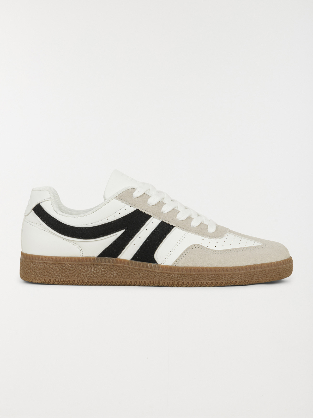 Basket blanche bande noire homme (41-46)