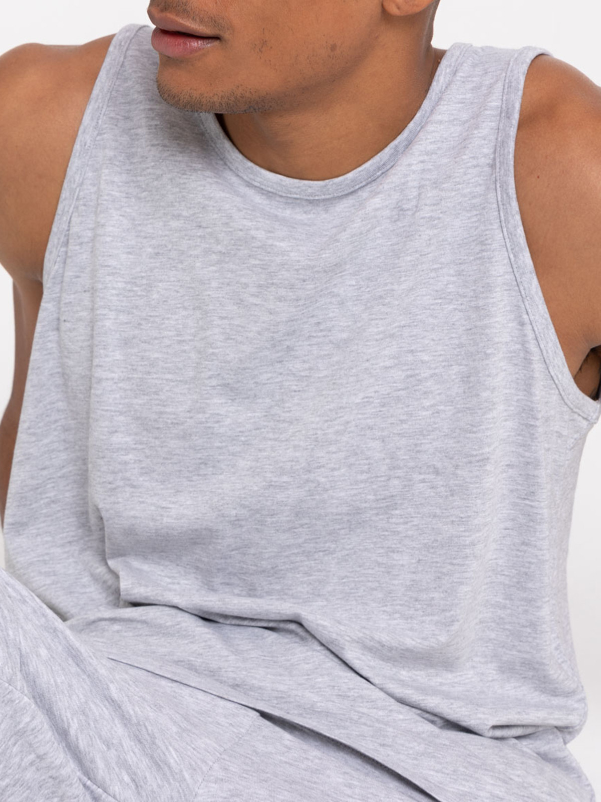 Débardeur gris chiné homme