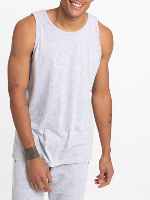 Débardeur gris chiné homme