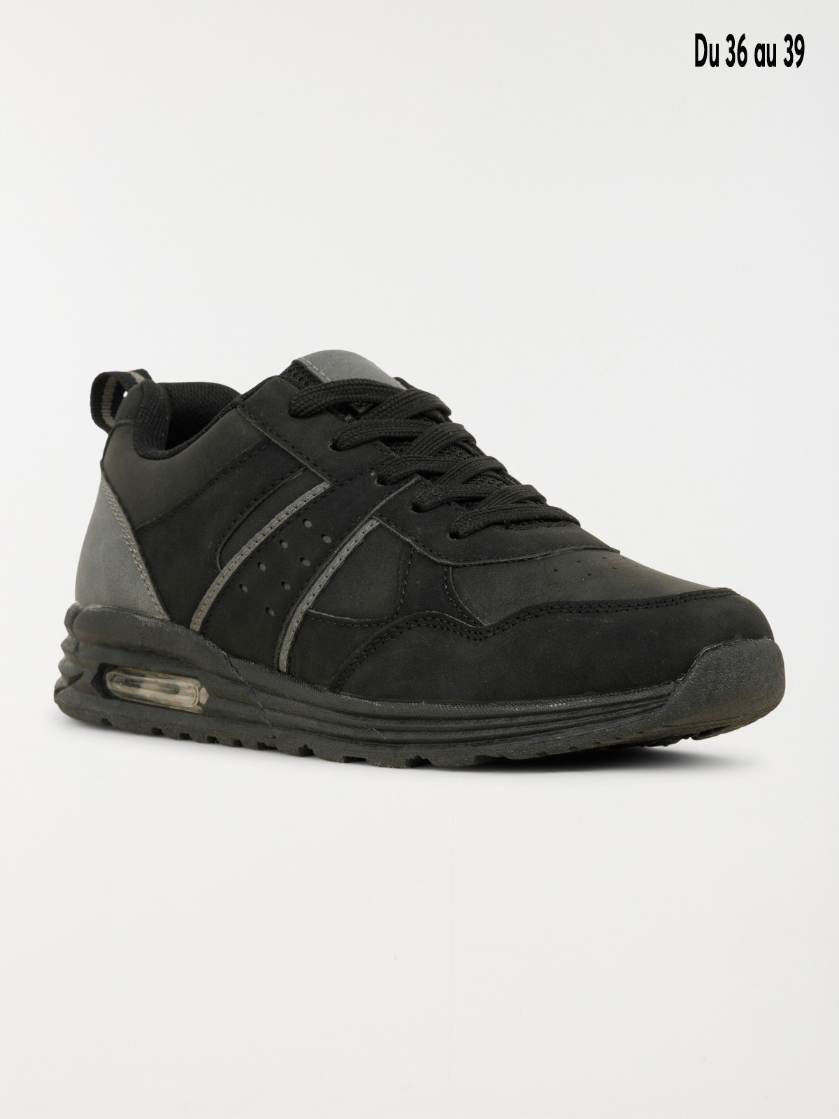 Basket de sport noire garçon (31-39)