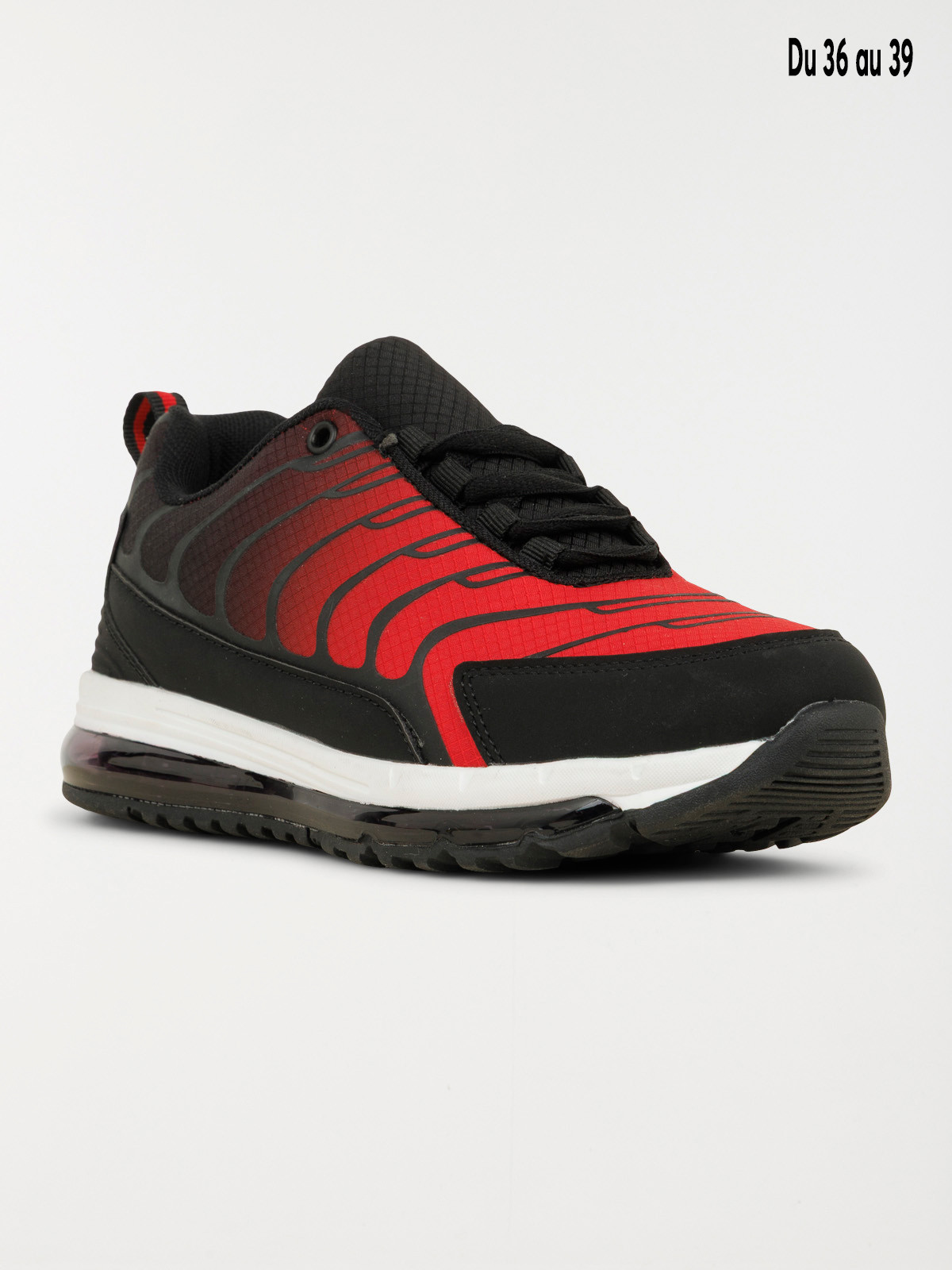 Baskets noires et rouges garçon (31-39) Baskets noires et rouges garçon (31-39)