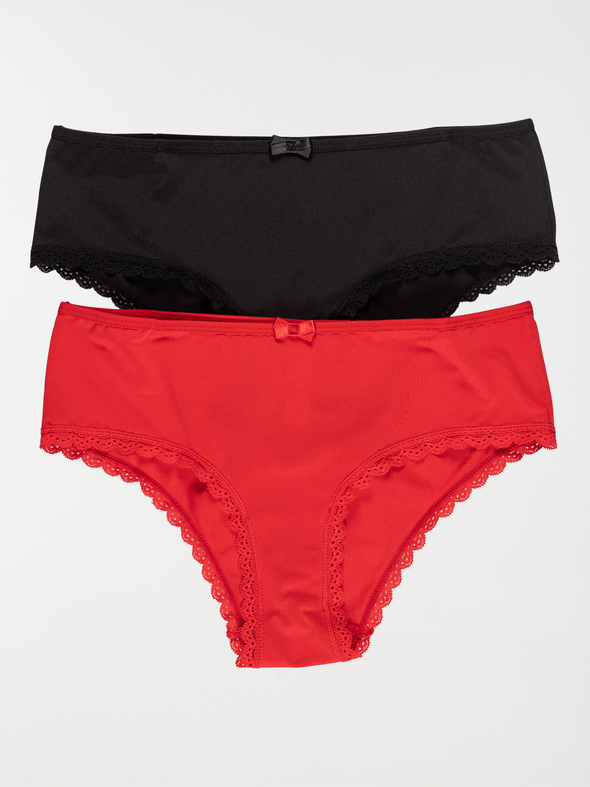Lot 2 shorties rouge kiss femme (S-XL)