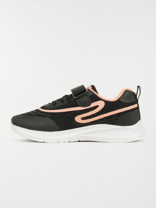 Basket corail et noire fille (31-35)