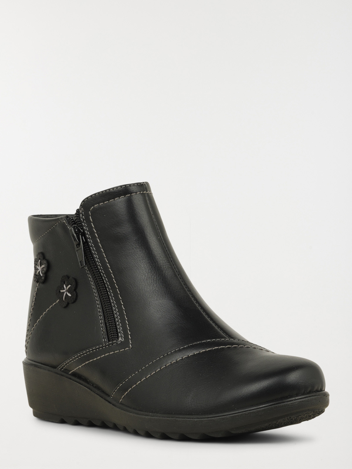 Bottines noires confort femme (37-42) Bottines noires confort femme (37-42)