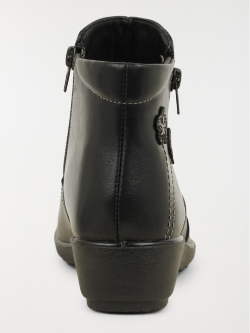 Bottines noires confort femme (37-42) Bottines noires confort femme (37-42)