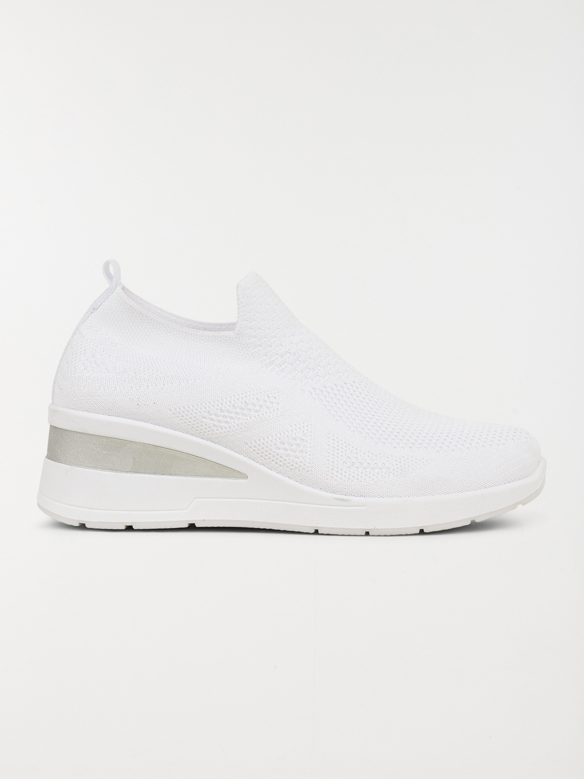 Basket blanche compensée femme (36-41)