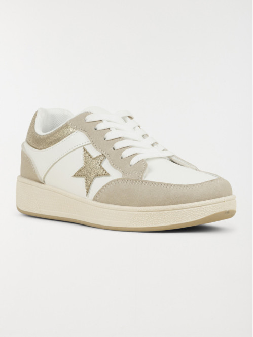 Basket blanche étoile femme...