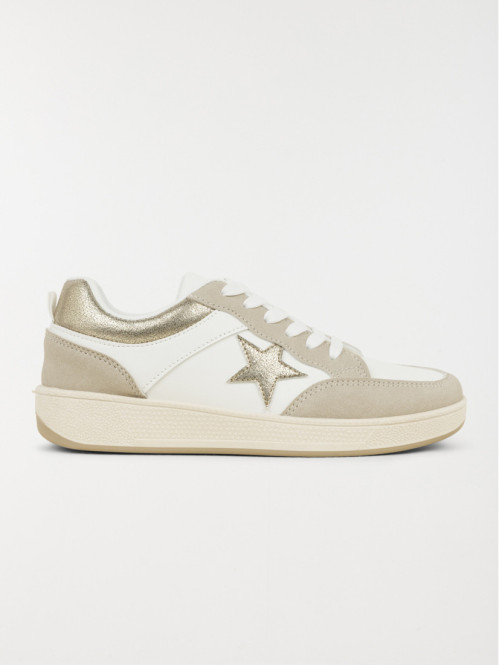 Basket blanche étoile femme (36-41)