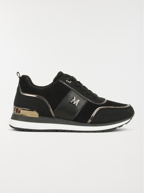 Baskets noires à lacet femme (36-41)