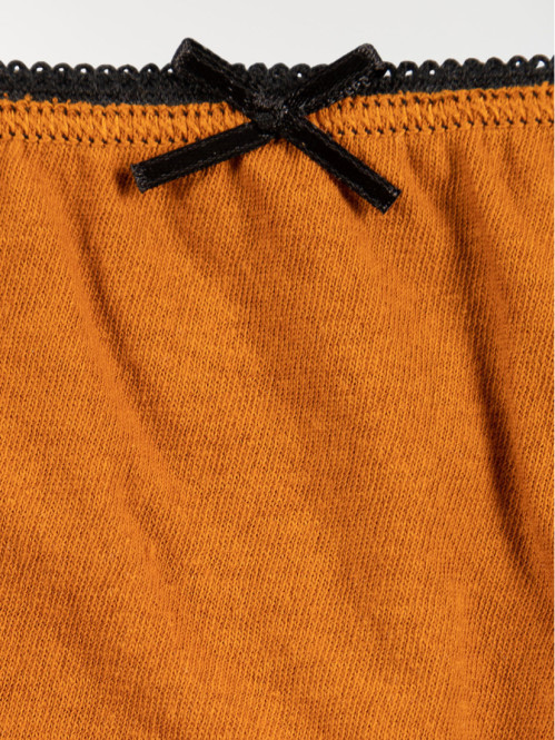 Lot de 5 slips fantaisies femme caramel Lot de 5 slips fantaisies femme caramel