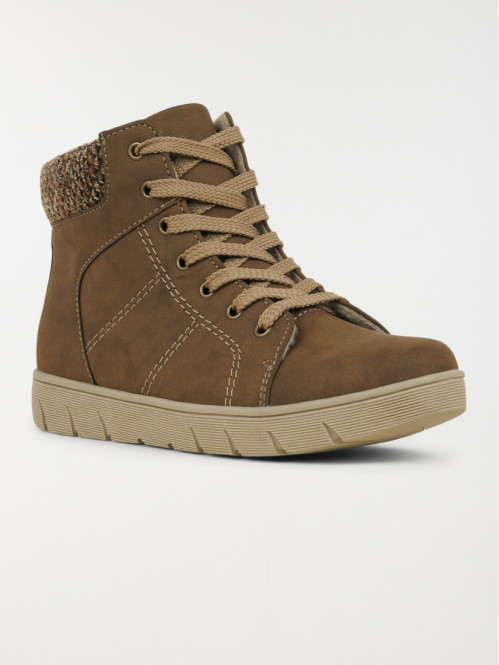 Baskets montantes marons...