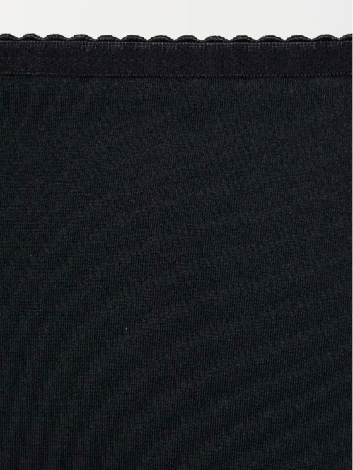 Slip ventre plat noir femme