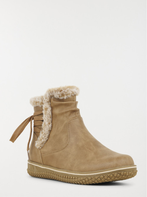 Boots à lacet marron femme...