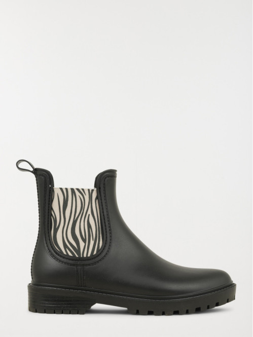 Bottines plates zébrées...
