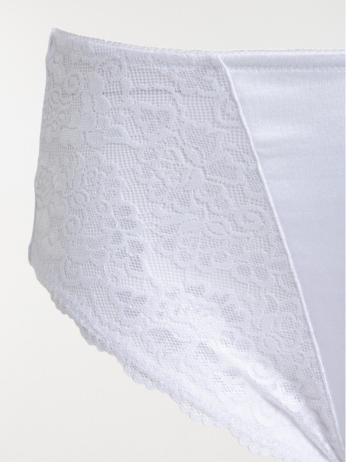 Slip ventre plat blanc femme
