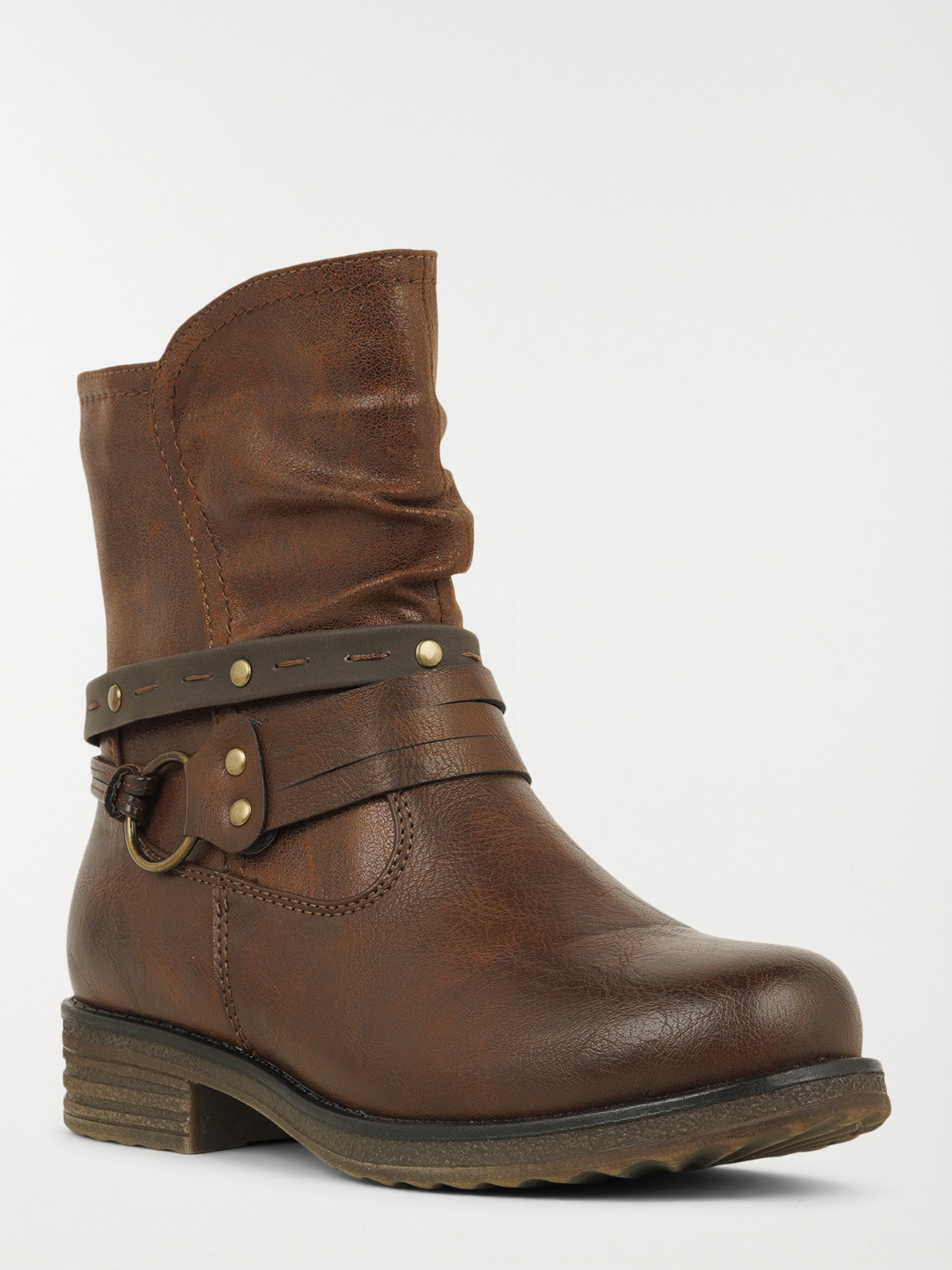 Bottines plates femme marron (36-41)