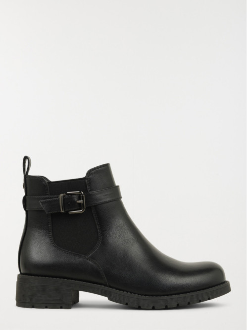 Bottine noire femme bride (36-41)