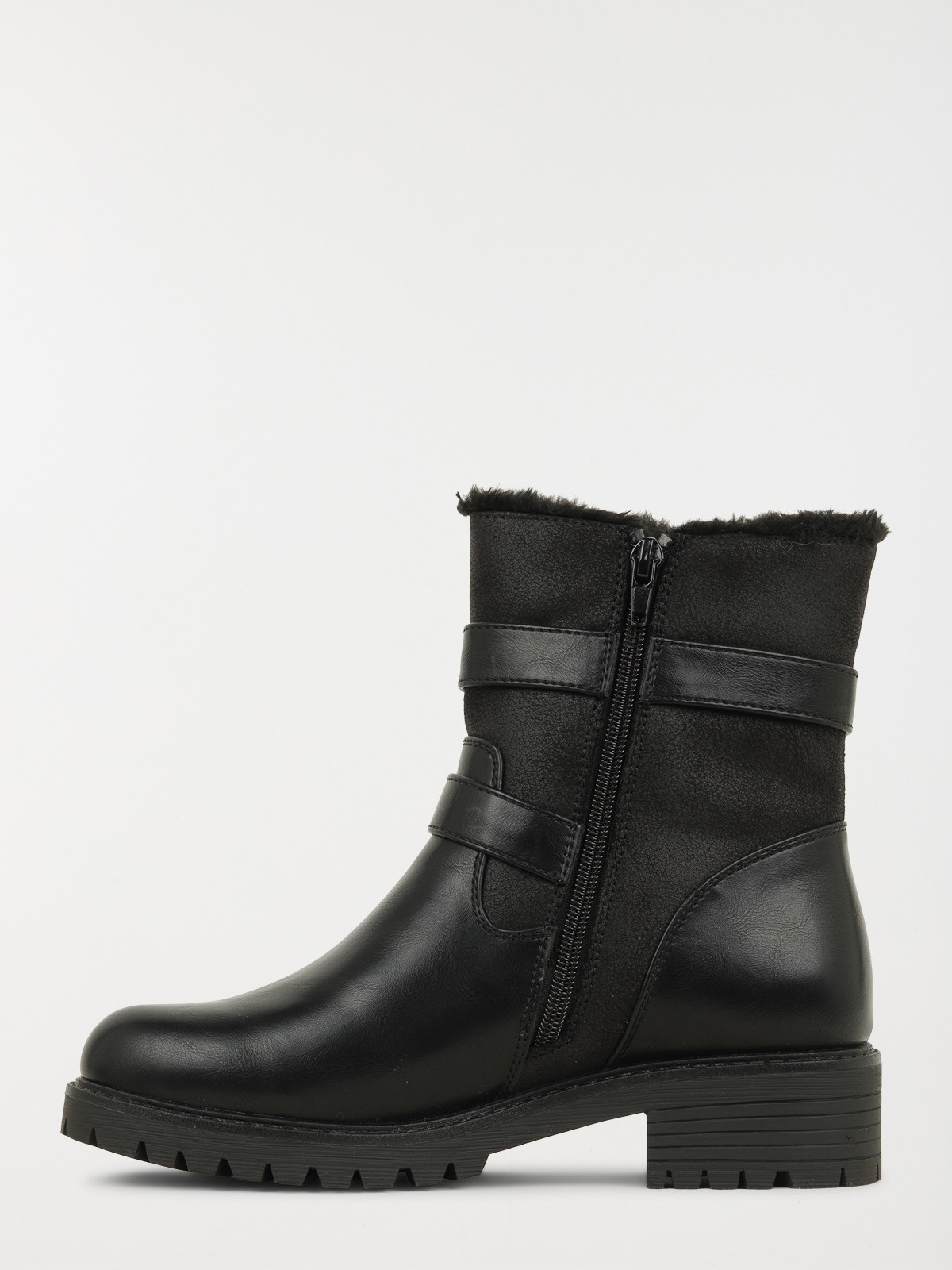 Bottines noires fourrées femme (36-41)