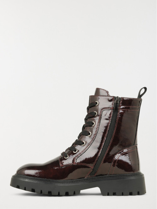 Bottines vernies bordeaux...