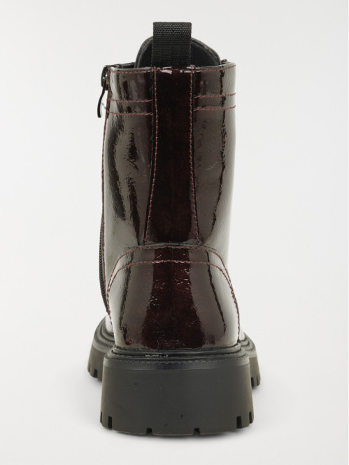 Bottines vernies bordeaux...
