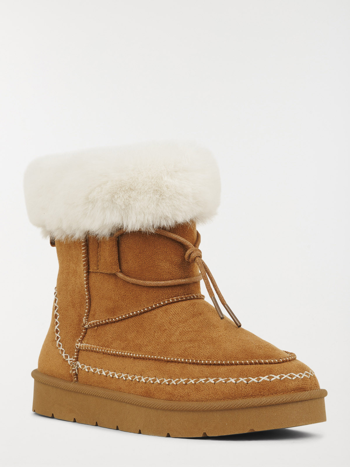 Boots fourrées coloris tan femme (36-41) Boots fourrées coloris tan femme (36-41)