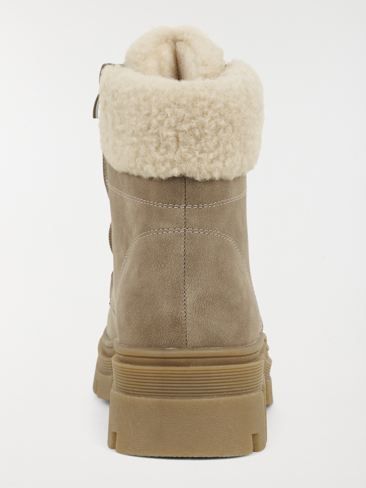 Bottine taupe col fourré femme (36-41) Bottine taupe col fourré femme (36-41)