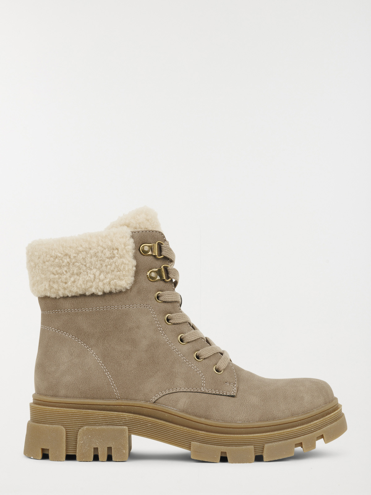 Bottine taupe col fourré femme (36-41)