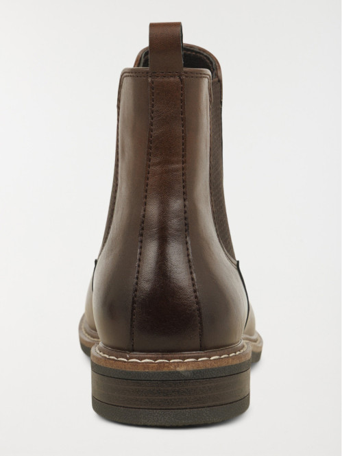 Bottines marrons plates...