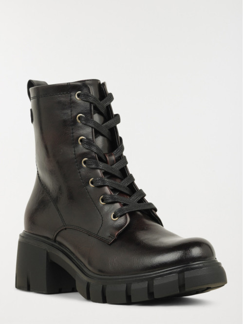 Bottines à talon bordeaux...