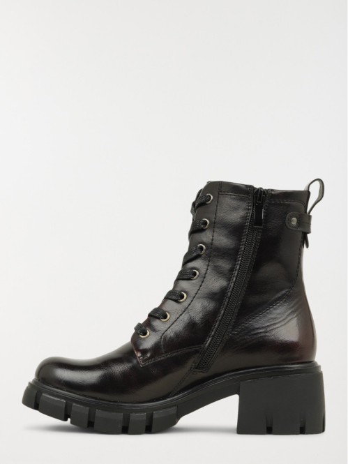 Bottines à talon bordeaux...