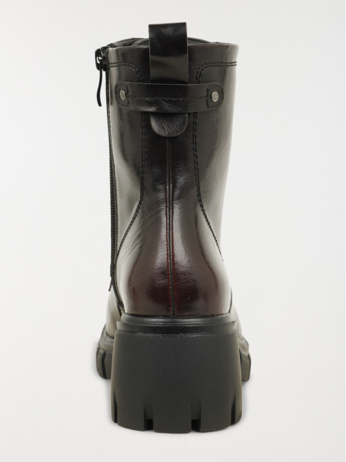 Bottines à talon bordeaux...