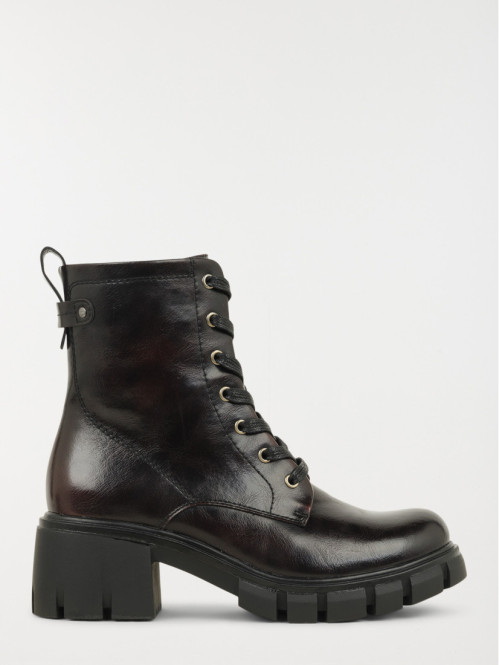 Bottines à talon bordeaux...