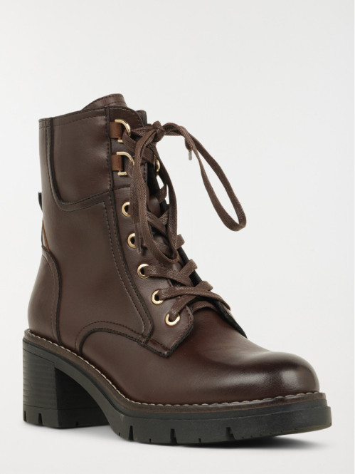 Boots à lacet bordeaux...