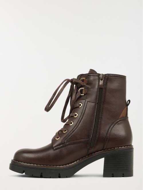 Boots à lacet bordeaux...