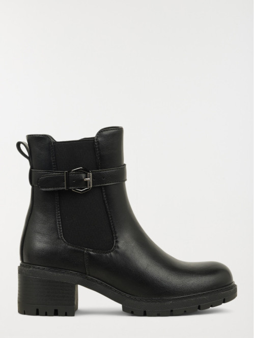 Bottines brides noires femme (36-41)