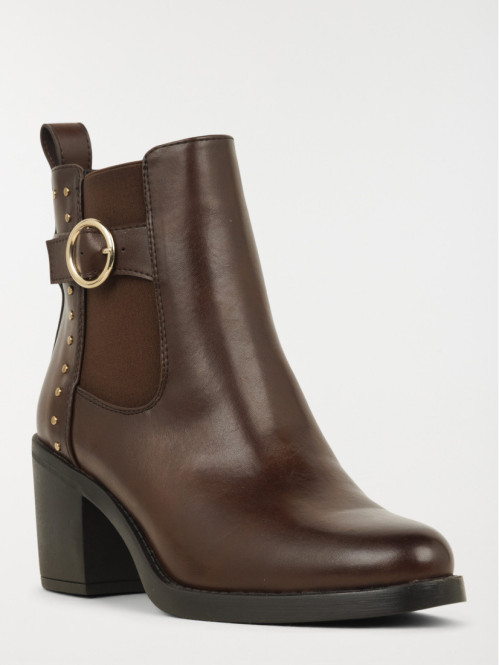 Bottines clous marrons...