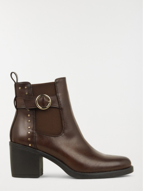 Bottines clous marrons...