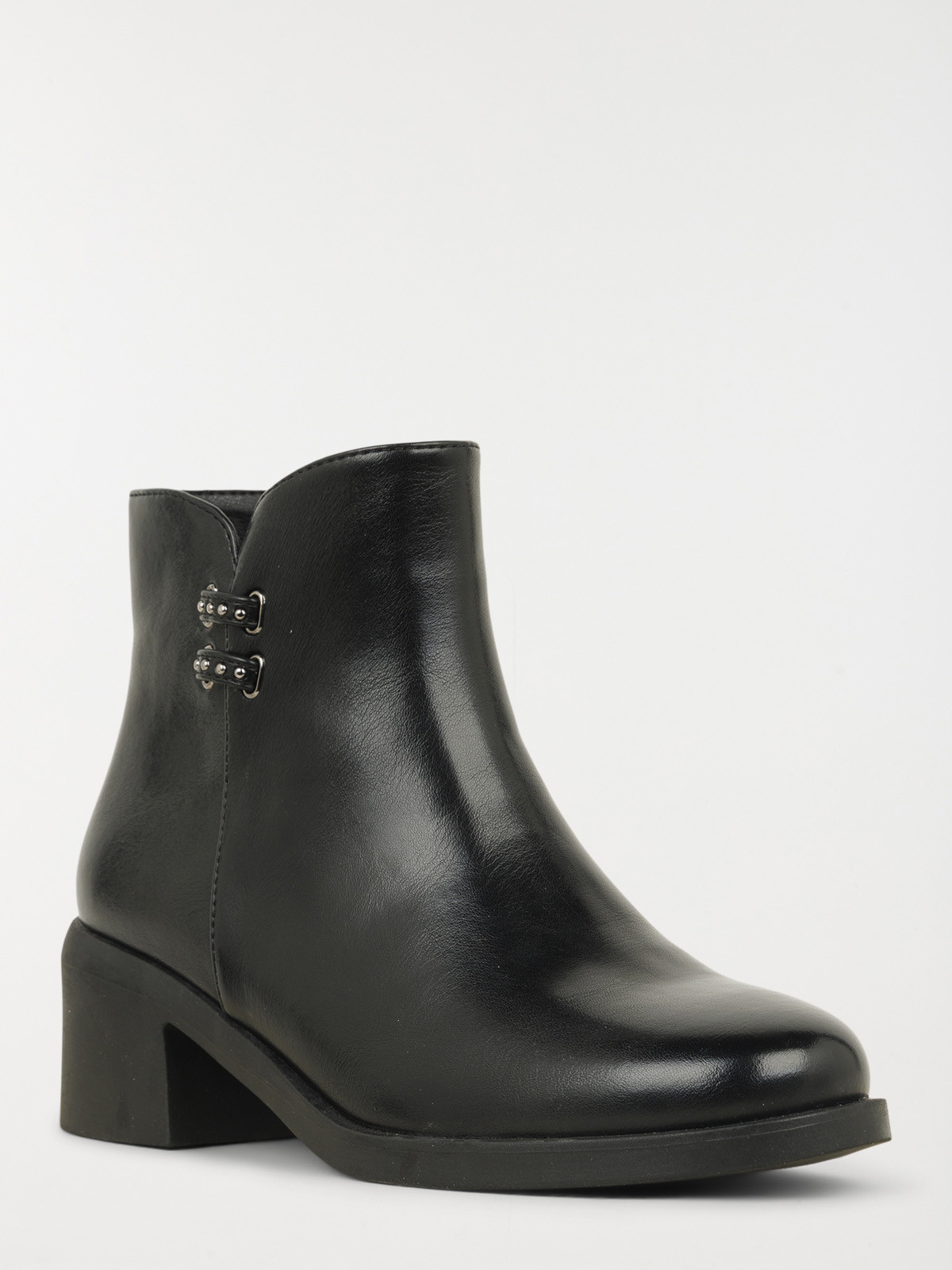 Bottine noire à talon femme (36-41)