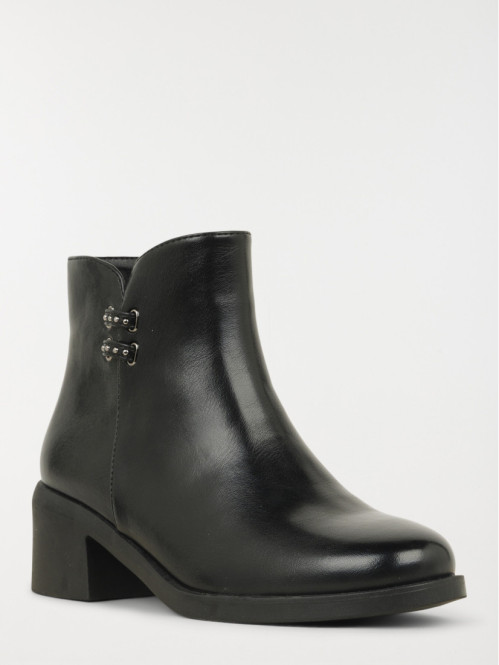 Bottine noire à talon femme...