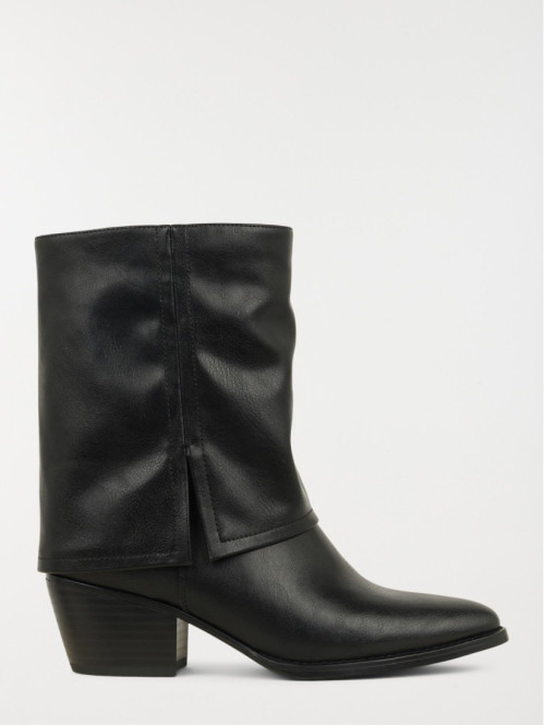Bottines à talon noires femme (36-41)