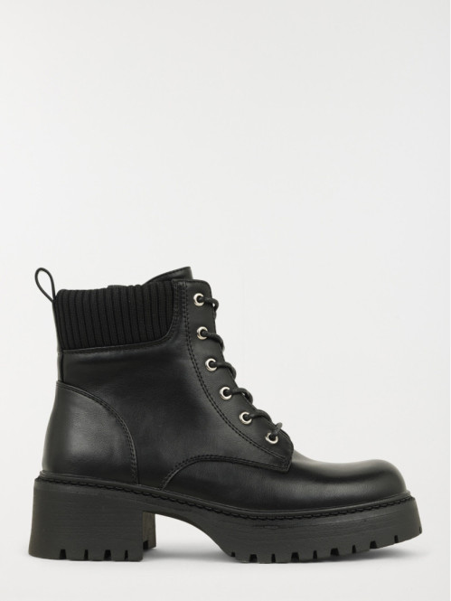 Bottines col contrasté femme (36-41)