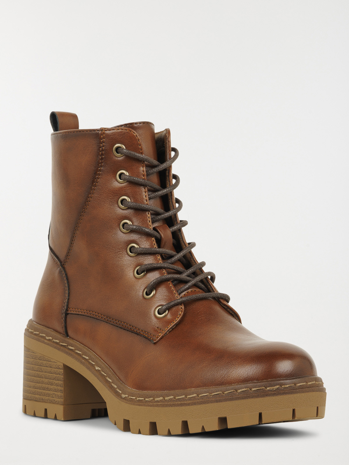 Bottine camel à talon femme (36-41)