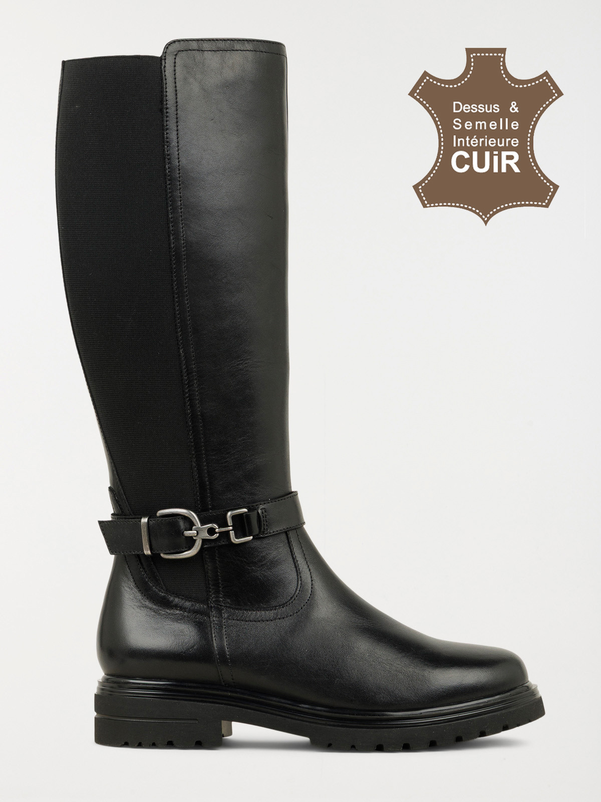 Botte bride noire femme (36-41)