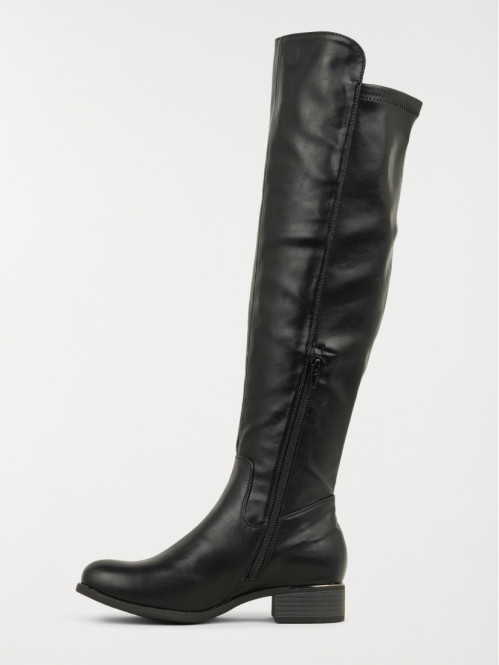 Bottes plates noires femme...