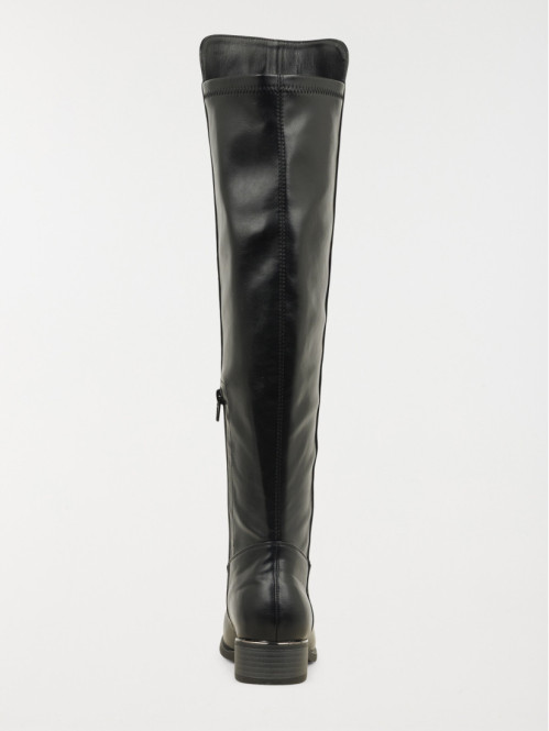 Bottes plates noires femme...