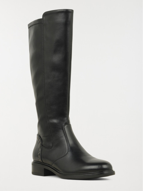 Bottes noires plates femme...