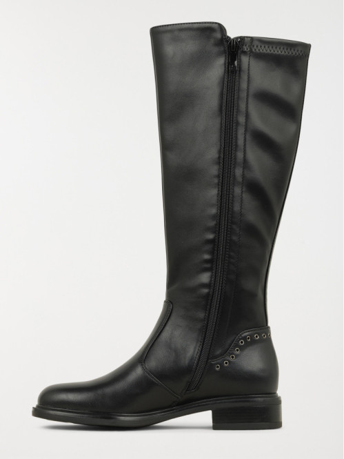 Bottes noires plates femme...